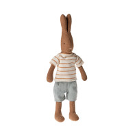 Królik Rabbit Size1 Chocolate Brown Striped Blouse & Shorts Maileg