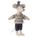 Myszka Winter Mouse Tata Z Nartami Blue Maileg