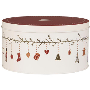 Puszka Cake Tin W/Girland My Nostalgic Christmas Round Ib Laursen