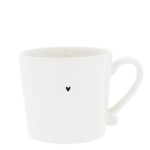 Kubek Mug White/Heart Black Bastion Collections